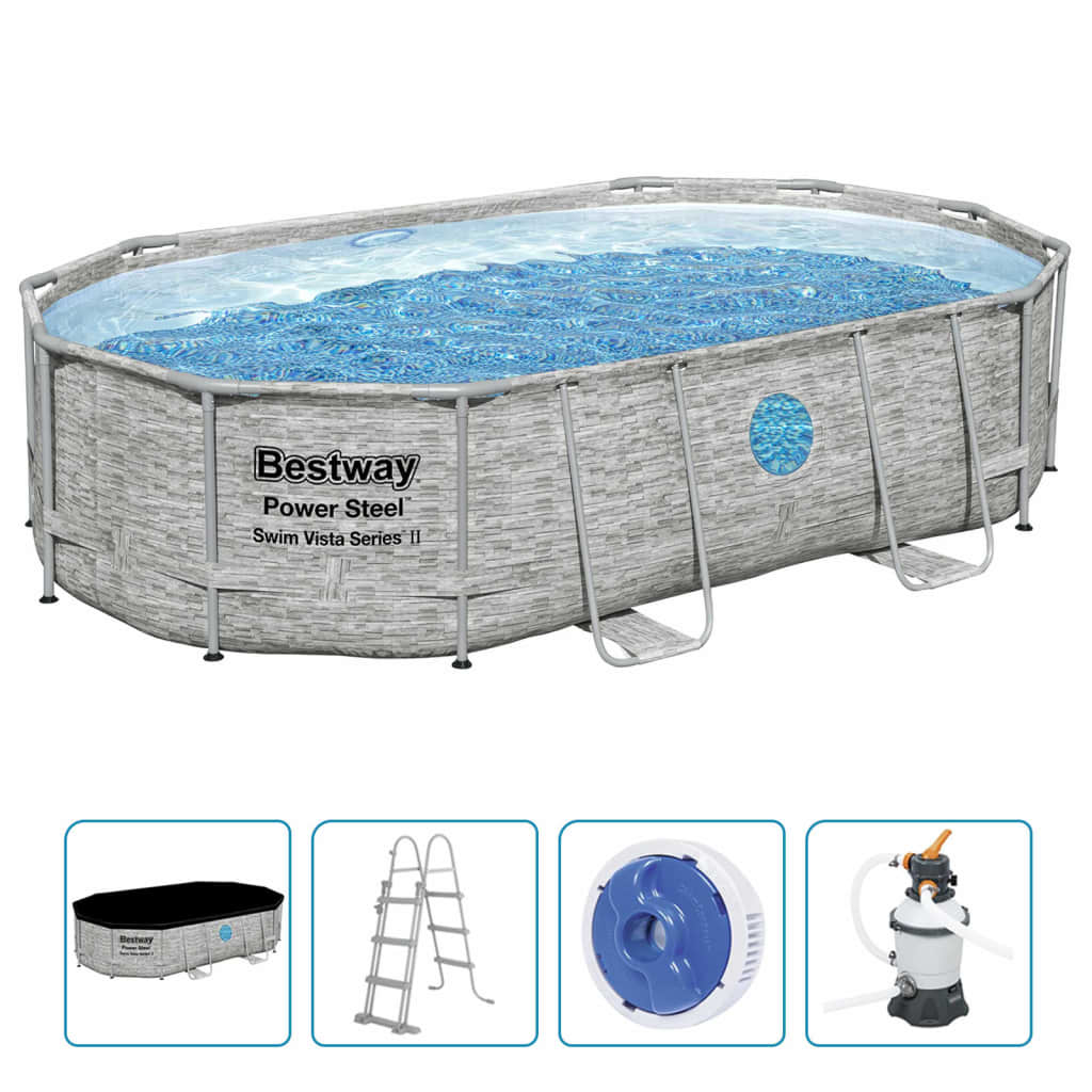 Bestway Set Piscina Power Steel 488x305x107 cm 3202677