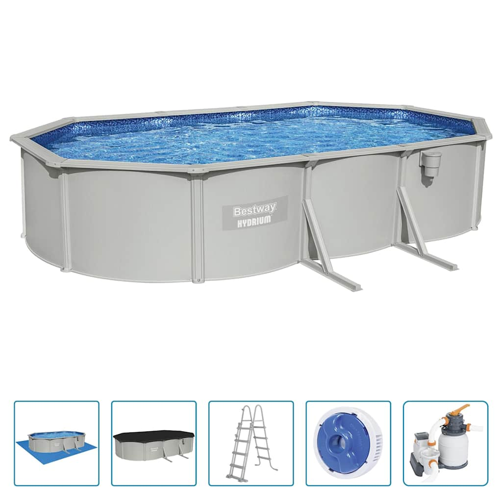 Bestway Telaio Piscina Fuori Terra Ovale Hydrium 610x360x120 cm