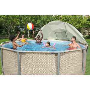 Bestway Tettoia per Piscina Fuori Terra Bianco