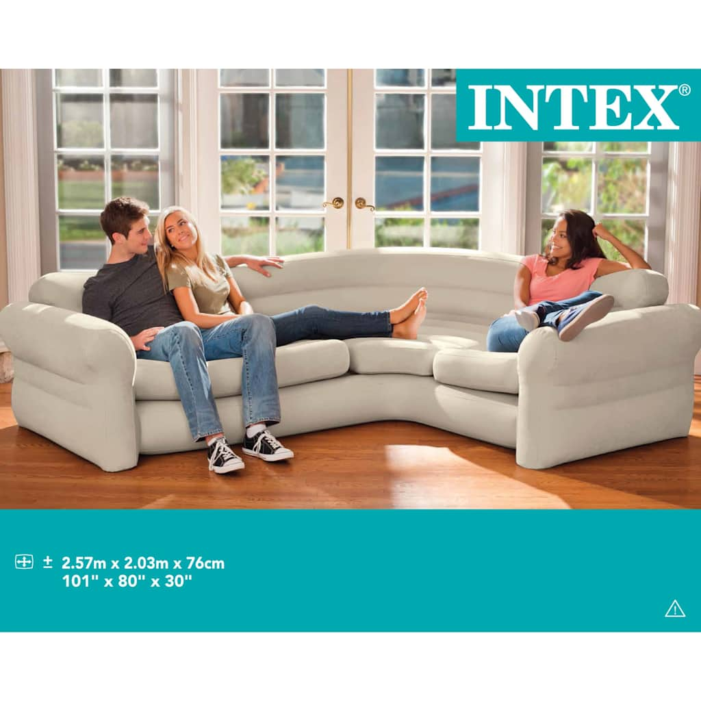 INTEX Sofà/Divano Angolare Gonfiabile 257x203x76 cm 68575NP 3202736