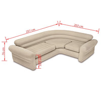 INTEX Sofà/Divano Angolare Gonfiabile 257x203x76 cm 68575NP 3202736