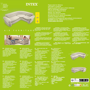 INTEX Sofà/Divano Angolare Gonfiabile 257x203x76 cm 68575NP 3202736