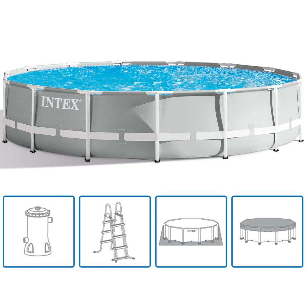 INTEX Set Piscina Prism Frame 457x107 cm 3202758