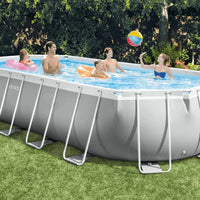 INTEX Set Piscina Ovale Prism Frame 610x305x122 cm 3202763