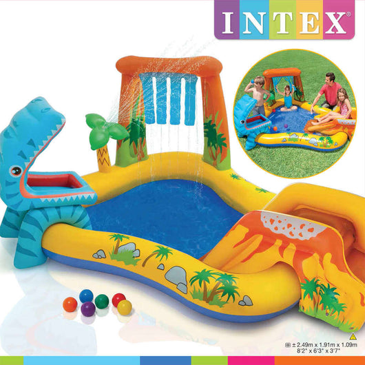 INTEX Piscina Gonfiabile Dinosaur Play Center 249x191x109 cm 57444NP 3202796