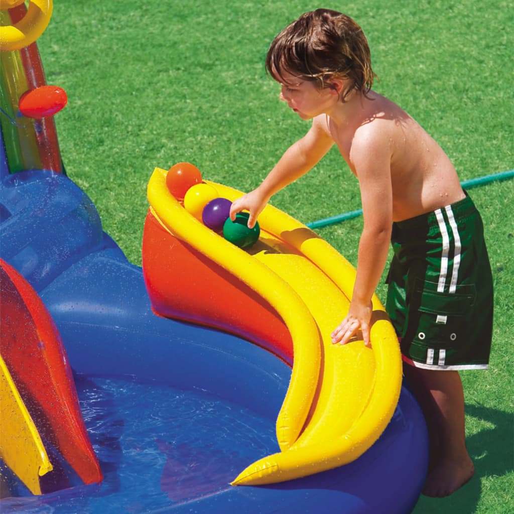 INTEX Piscina Gonfiabile Rainbow Ring Play Center 297x193 x135 cm 3202797