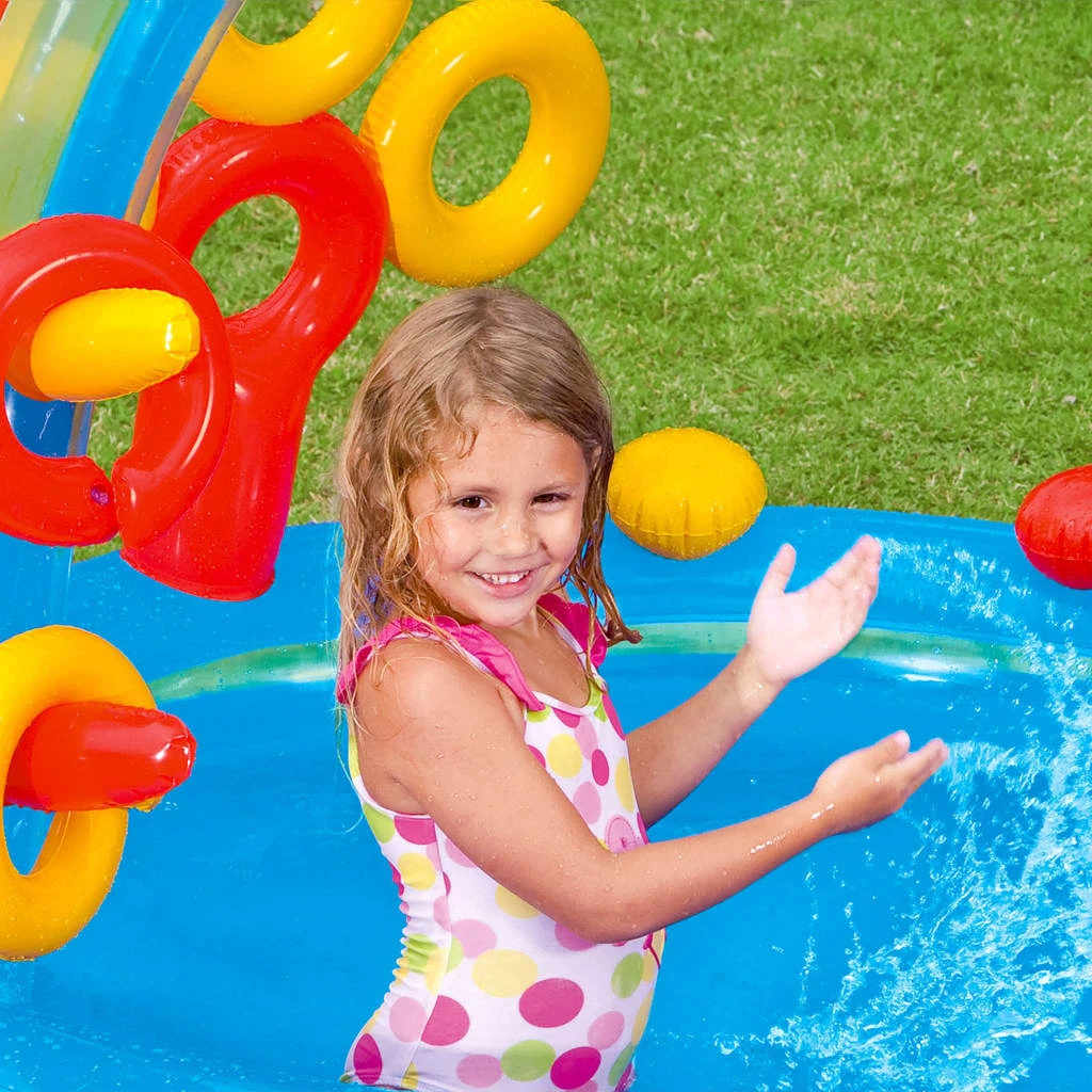 INTEX Piscina Gonfiabile Rainbow Ring Play Center 297x193 x135 cm 3202797