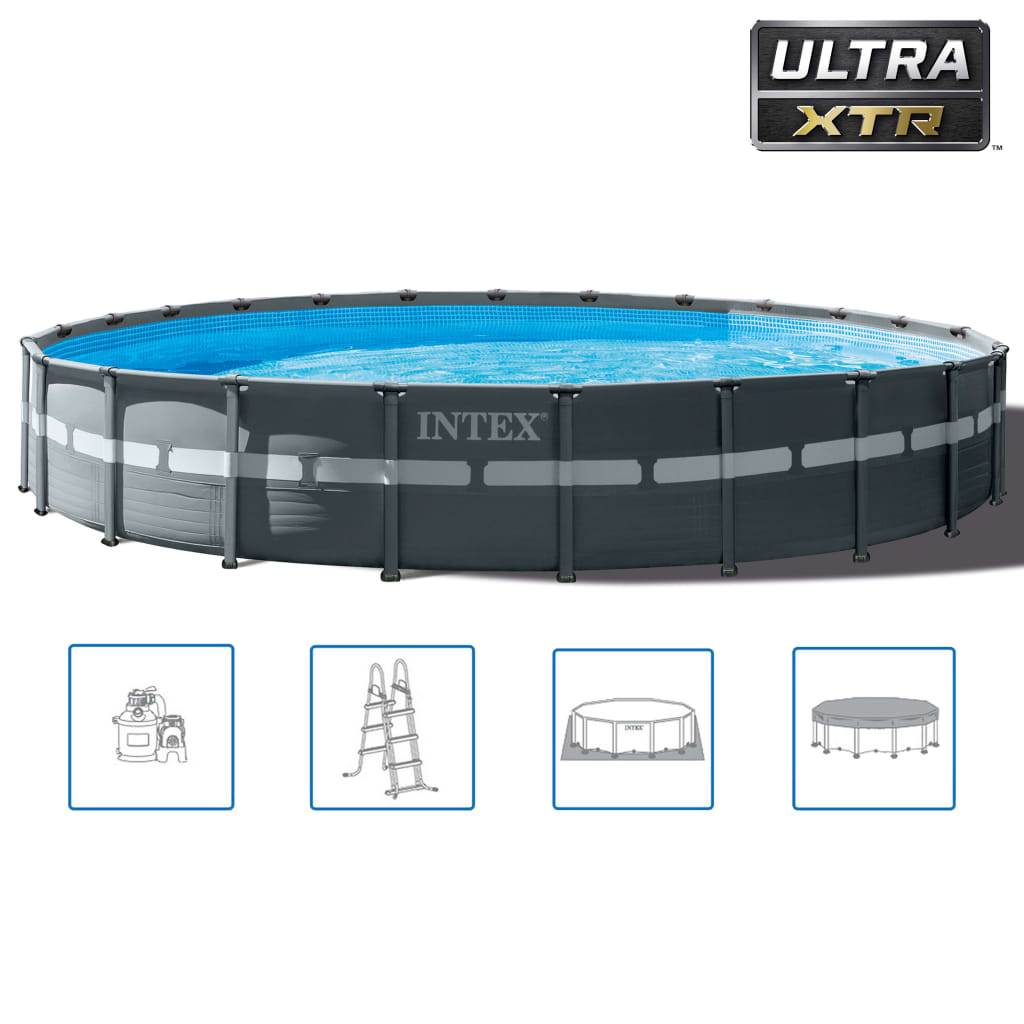 INTEX Set Piscina Rotonda Ultra XTR Frame 732x132 cm 26340GN 3202835