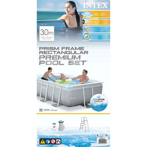 INTEX Set Piscina Prism Frame Rettangolare 300x175x80 cm 3202844