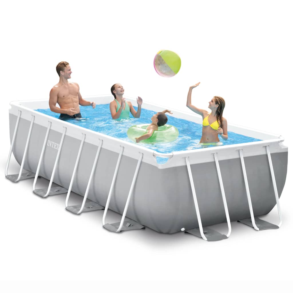 INTEX Set Piscina Prism Frame Rettangolare 400x200x100 cm 3202845