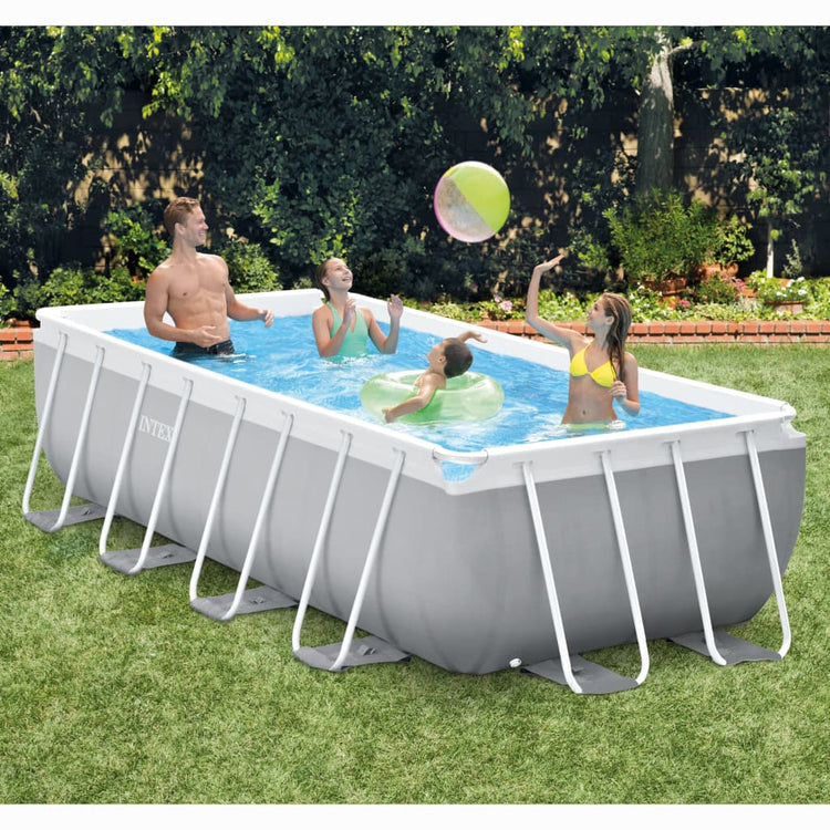 INTEX Set Piscina Prism Frame Rettangolare 400x200x100 cm 3202845