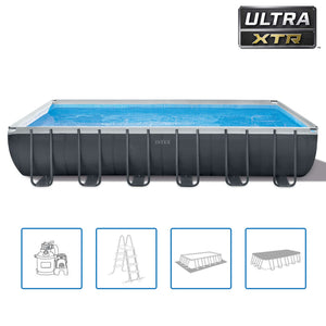 INTEX Set Piscina Ultra XTR Frame Rettangolare 732x366x132 cm