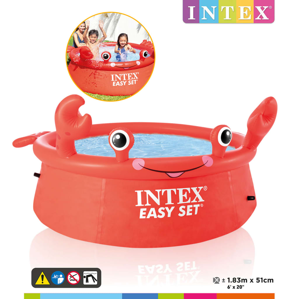 INTEX Piscina Gonfiabile Granchio Felice Easy Set 183x51 cm 3202880