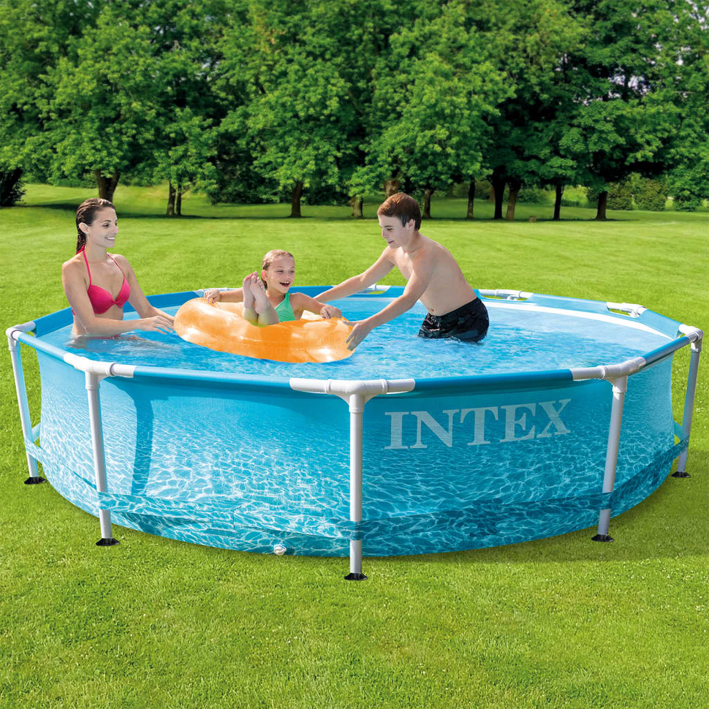 INTEX Telaio Piscina in Metallo Beachside 305x76 cm