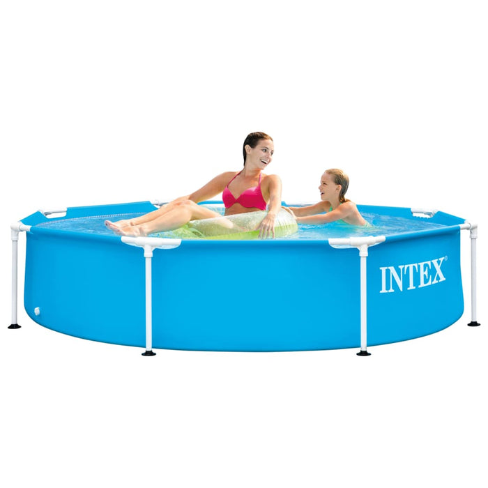 INTEX Piscina con Telaio in Metallo Metal Frame 244x51 cm