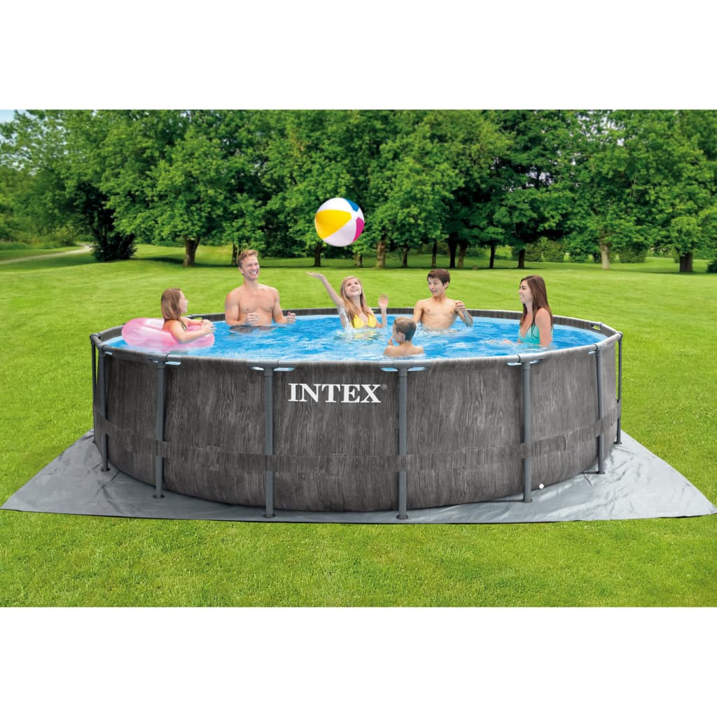 INTEX Set Piscina Greywood Prism Frame Premium 457x122 cm 3202889