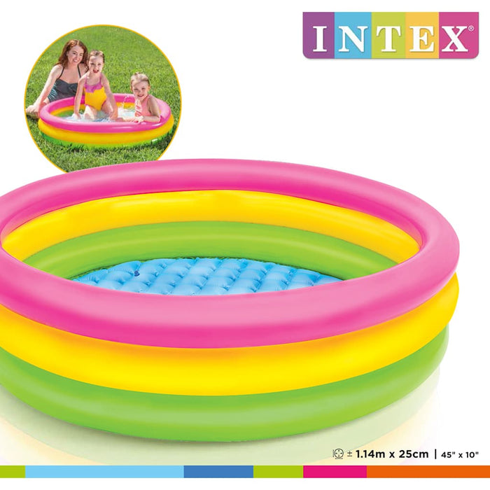 INTEX Piscina Gonfiabile Sunset 3 Anelli 114x25 cm 3202895