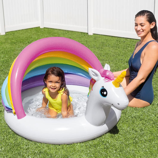 INTEX Piscina per Bambini Unicorn 127x102x69 cm