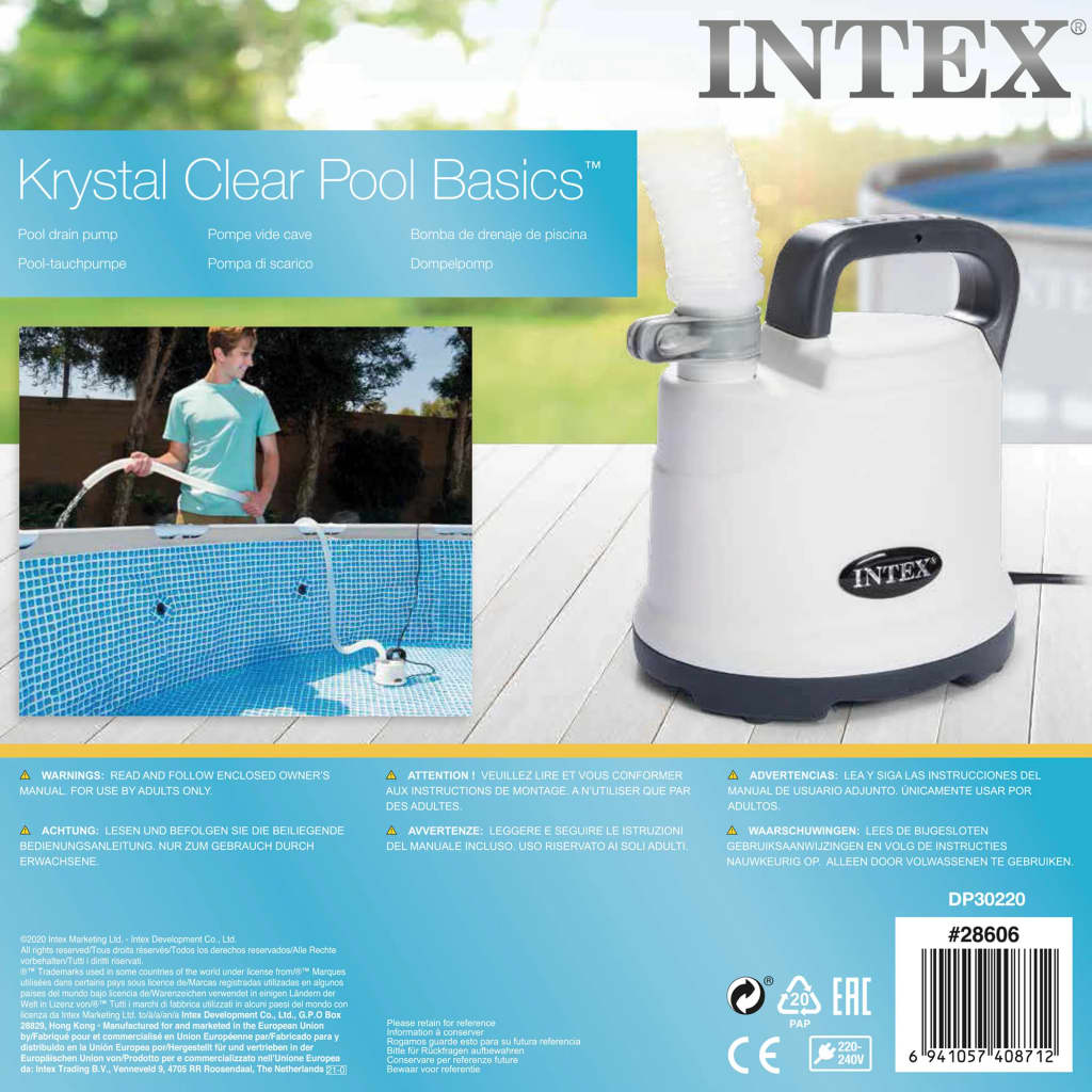 INTEX Pompa di Scarico per Piscina 3595 L/h 3202903