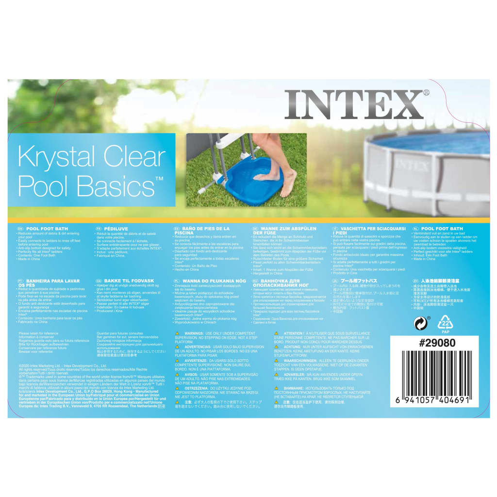 INTEX Pediluvio da Piscina 11,5 L 56x46x9 cm Blu 3202924