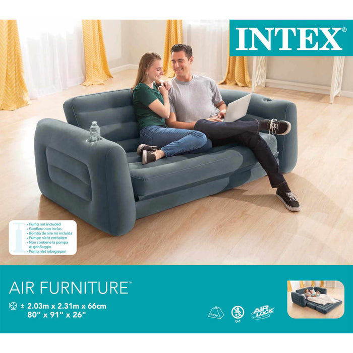 INTEX Sedia Estraibile 203x231x66 cm Grigio Scuro 3202941