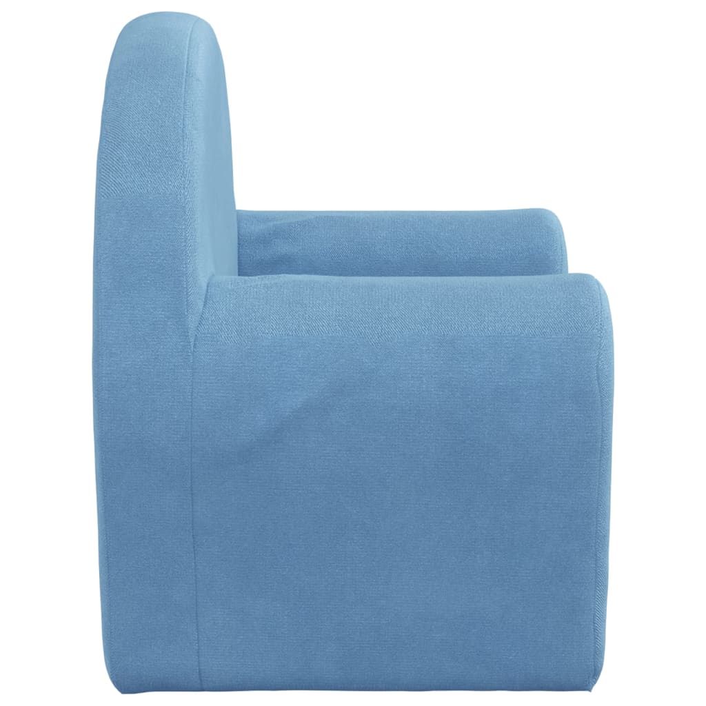 Divano Letto per Bambini Blu in Morbido Peluche 356996