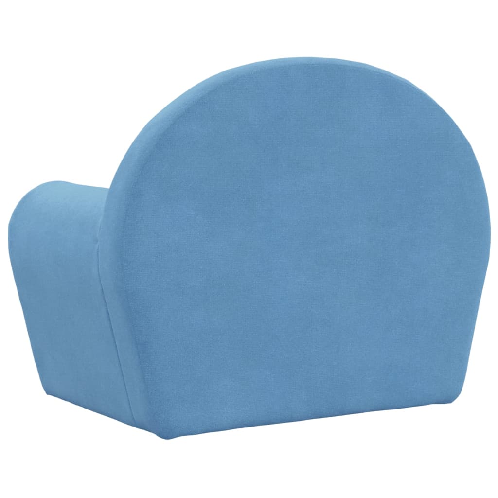 Divano Letto per Bambini Blu in Morbido Peluche 356996