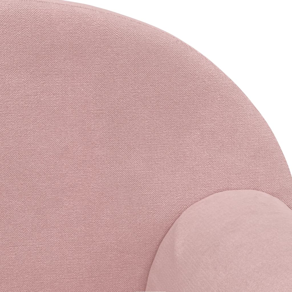 Divano Letto per Bambini a 2 Posti Rosa in Morbido Peluche 357003