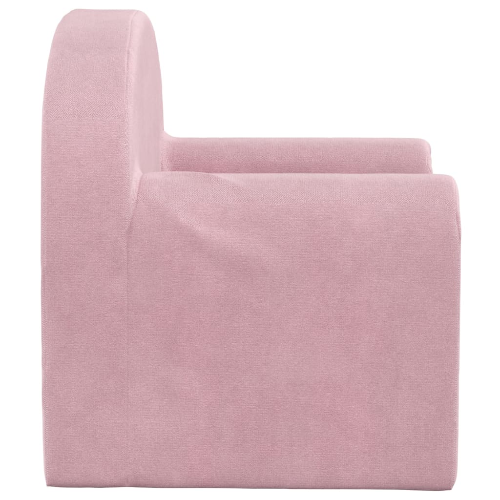 Divano per Bambini Rosa in Morbido Peluche 357009