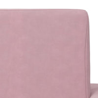 Divano Letto per Bambini a 2 Posti Rosa in Morbido Peluche 357033