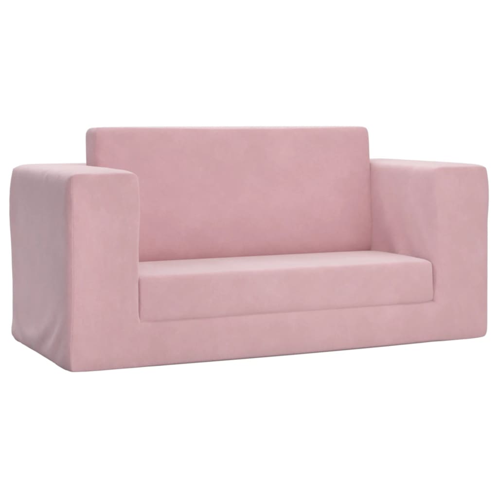 Divano Letto per Bambini a 2 Posti Rosa in Morbido Peluchecod mxl 110363