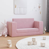 Divano Letto per Bambini a 2 Posti Rosa in Morbido Peluchecod mxl 110363