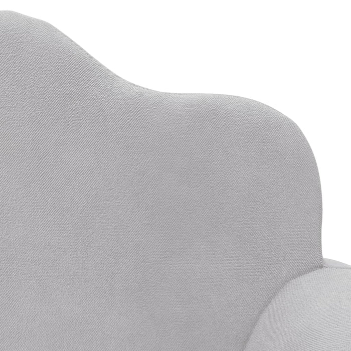 Divano per Bambini a 2 Posti Grigio Chiaro in Morbido Peluche 357047