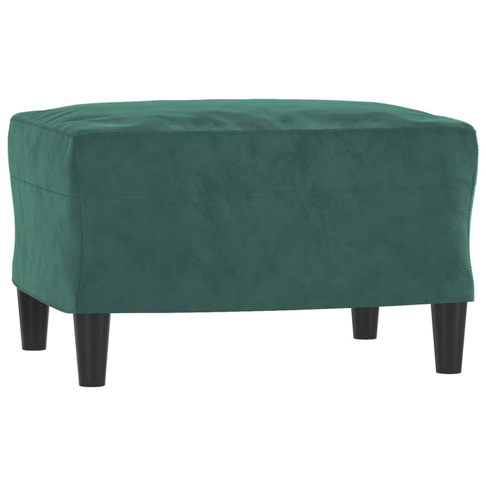 Poltroncina con Poggiapiedi Verde Scuro 60 cm in Velluto 3201047