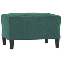 Poltroncina con Poggiapiedi Verde Scuro 60 cm in Velluto 3201099