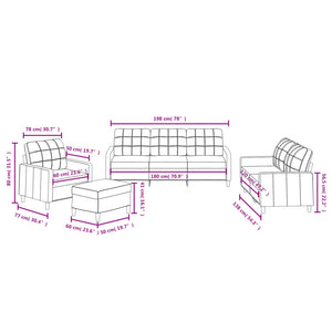 Set di Divani 4 pz con Cuscini Grigio Scuro in Tessuto 3201251