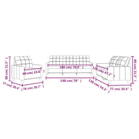 Set di Divani 3 pz con Cuscini Nero in Similpelle 3201338