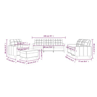 Set di Divani 4 pz con Cuscini Nero in Similpelle 3201343