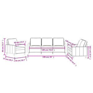 Set di Divani 3 pz con Cuscini Grigio Chiaro in Velluto 3201476