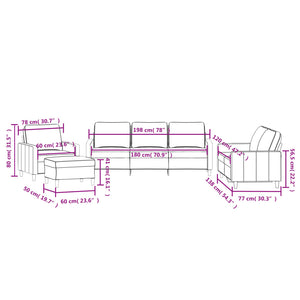 Set di Divani 4 pz con Cuscini Grigio Scuro in Velluto 3201487