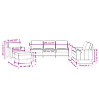 Set di Divani 4 pz con Cuscini Verde scuro in Velluto 3201488