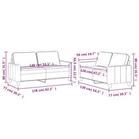 Set di Divani 2 pz con Cuscini Verde scuro in Velluto 3201498