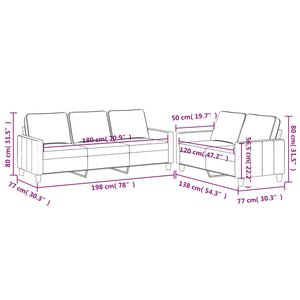 Set di Divani 2 pz con Cuscini Verde scuro in Velluto 3201518