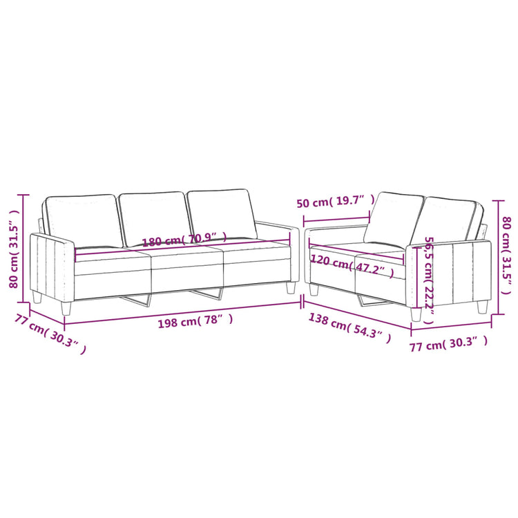 Set di Divani 2 pz con Cuscini giallo in Velluto 3201522