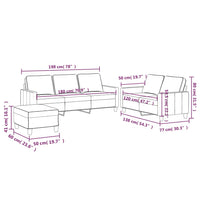 Set di Divani 3 pz con Cuscini Marrone in Velluto 3201533