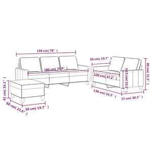 Set di Divani 3 pz con Cuscini Blu in Velluto 3201535