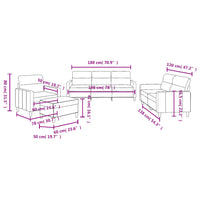 Set di Divani 4 pz con Cuscini Marrone in Tessuto 3201547