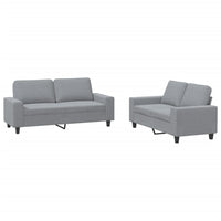 Set di Divani 2 pz Grigio Chiaro in Tessutocod mxl 107596