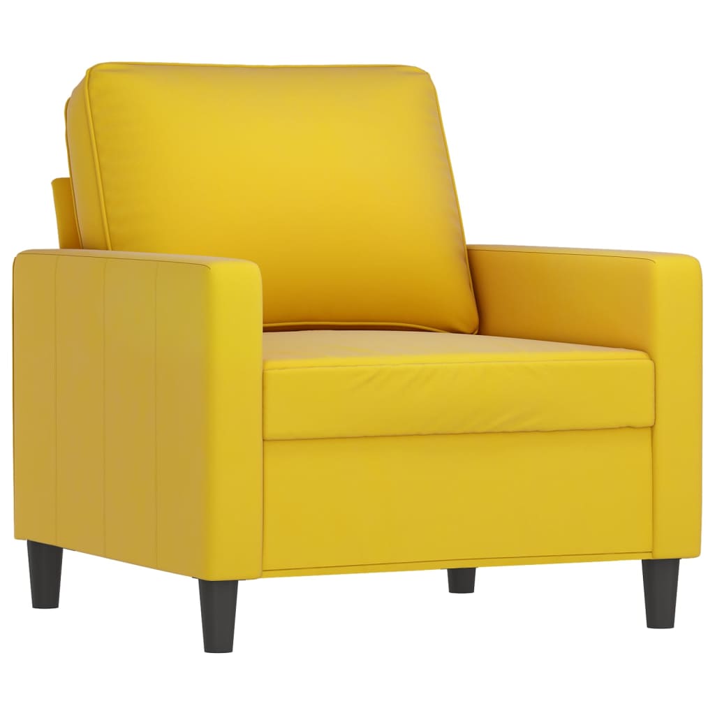 Set di Divani 4 pz Giallo in Velluto 3201950