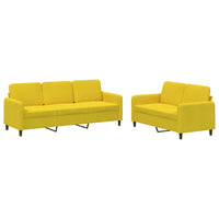 Set di Divani 2 pz Giallo in Velluto 3202020